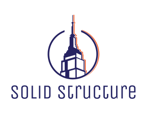 Blue Skyscraper Building logo