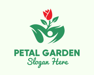 Human Rose Plant logo design