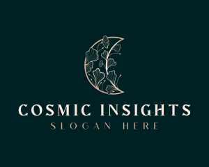 Cosmic Floral Moon logo design