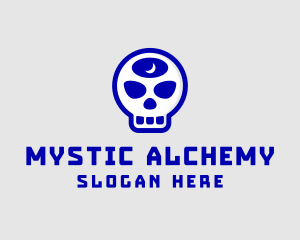 Mystic Moon Skull logo design