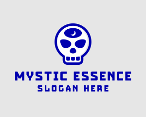 Mystic Moon Skull logo design