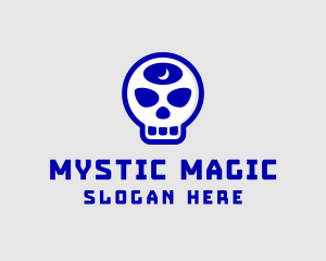 Mystic Moon Skull logo design