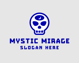 Mystic Moon Skull logo design