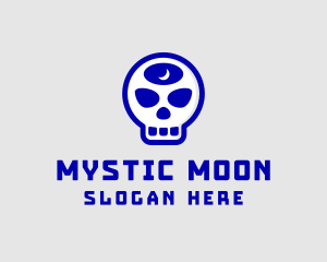 Mystic Moon Skull logo design