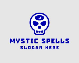 Mystic Moon Skull logo design