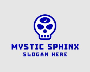 Mystic Moon Skull logo design