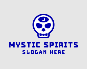 Mystic Moon Skull logo design