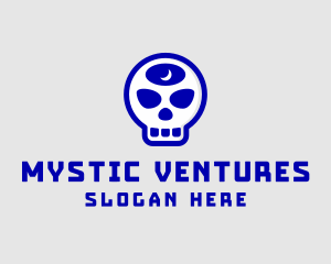 Mystic Moon Skull logo design