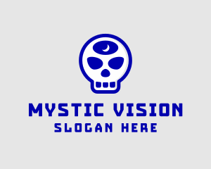 Mystic Moon Skull logo design