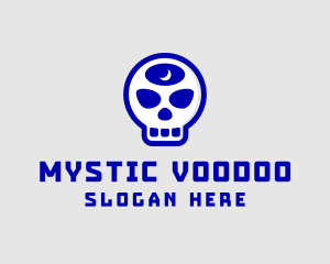 Mystic Moon Skull logo design