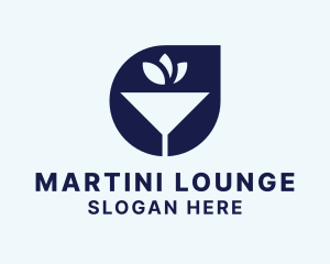 Cocktail Glass Martini logo design