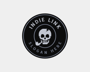 Skull Smoking Pipe logo