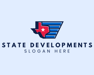 Texas Star State Map logo design