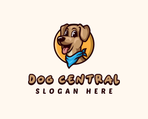 Cartoon Dog Bandana logo design