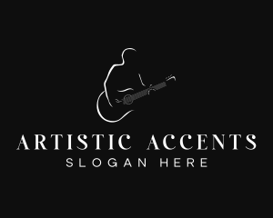 Guitar Musician Artist logo design