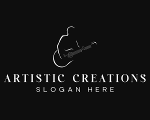 Guitar Musician Artist logo design