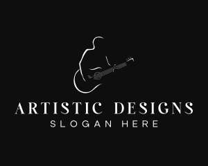 Guitar Musician Artist logo design