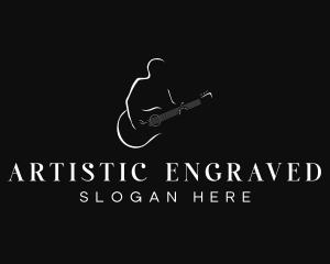 Guitar Musician Artist logo design