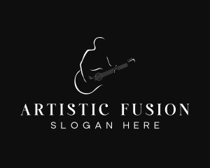 Guitar Musician Artist logo design