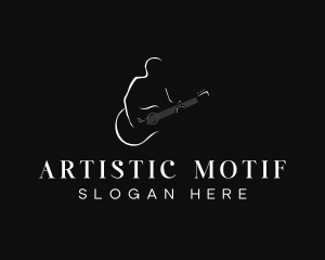 Guitar Musician Artist logo design