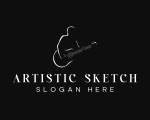 Guitar Musician Artist logo design