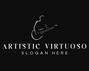 Guitar Musician Artist logo design