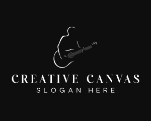 Guitar Musician Artist logo design