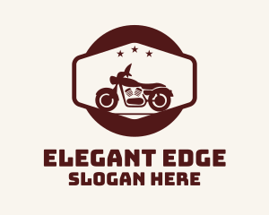 Brown Motorcycle Badge Logo