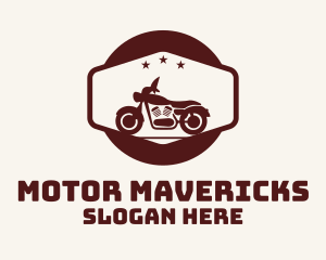 Brown Motorcycle Badge logo design