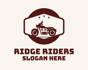 Brown Motorcycle Badge logo design