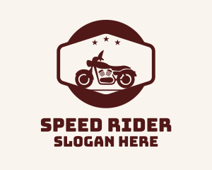 Brown Motorcycle Badge logo