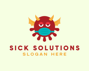 Sick Evil Virus Monster logo design