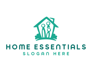 Home Family Shelter logo design