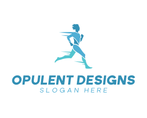 Fitness Jogging Man Logo