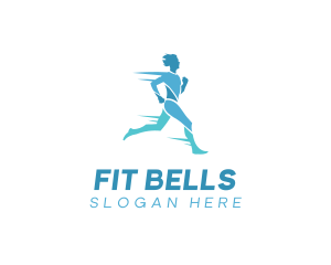 Fitness Jogging Man logo design