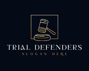 Justice Gavel Hammer logo design