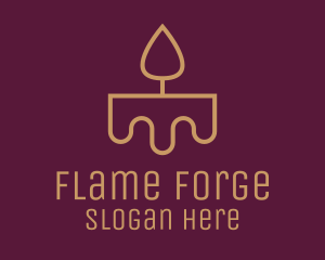 Wax Candle Flame logo design