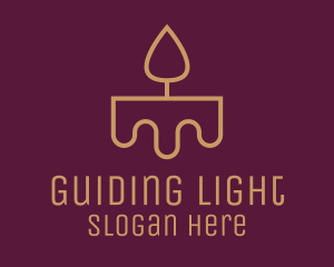 Wax Candle Flame logo design