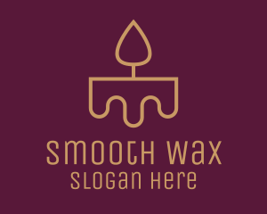 Wax Candle Flame logo design