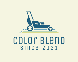 Colorful Lawn Mower  logo design