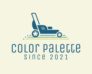 Colorful Lawn Mower  logo design