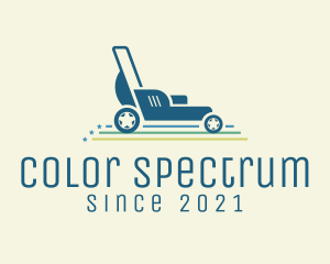 Colorful Lawn Mower  logo design