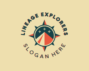 Travel Compass Navigation logo design