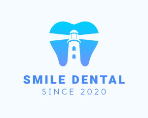 Tooth Dental Lighthouse logo design