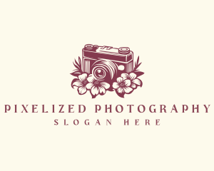 Camera Floral Photography logo design