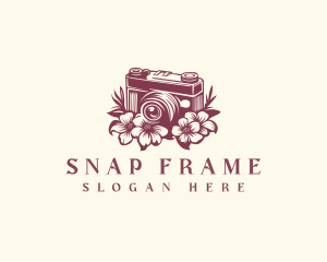 Camera Floral Photography logo design