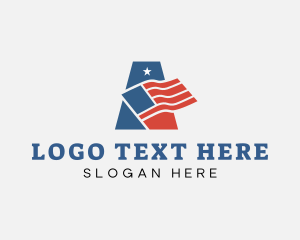 Patriotic American Flag logo