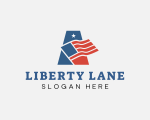 Patriotic American Flag logo