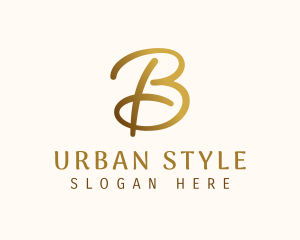 Luxury Cursive Letter B Logo