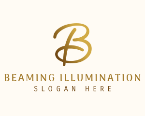 Luxury Cursive Letter B logo design